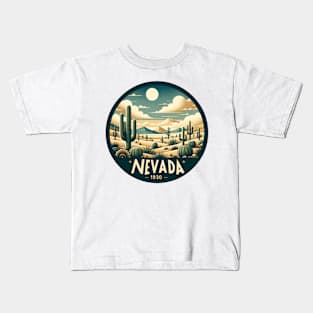 Vintage Nevada Desert 1930 Sticker Kids T-Shirt